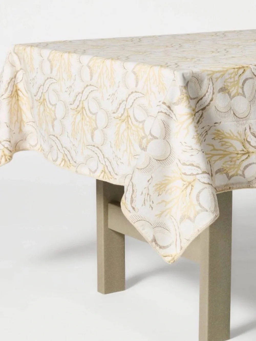 Threshold Studio McGee Coral Reef Print Tablecloth in Beige and Gold
